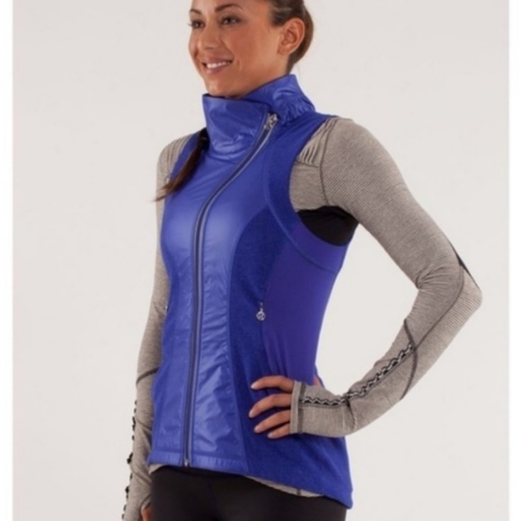 lululemon athletica Jackets & Blazers - Lululemon | Run Gust Buster Vest Pigment Blue RARE